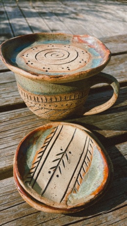 Talerzyki, podstawki, talerze Etno