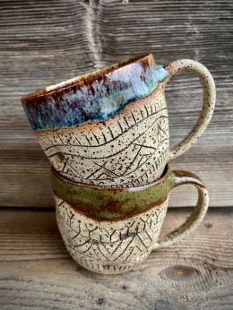 Kubek kamionkowy Szaman 3 kolory