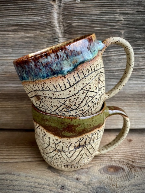 Kubek kamionkowy Szaman 3 kolory