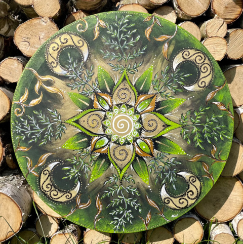 Obraz akrylowy zielona mandala Obraz akrylowy zielona mandala