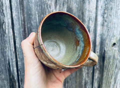 Kubek ceramiczny zielsko
