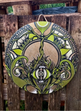 Obraz akrylowy zielona mandala